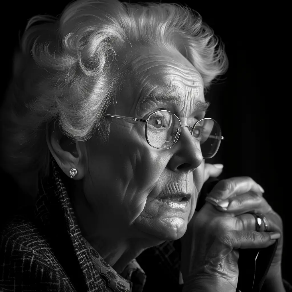 A screenshot of Free Avatar: Elderly Woman PR Specialist