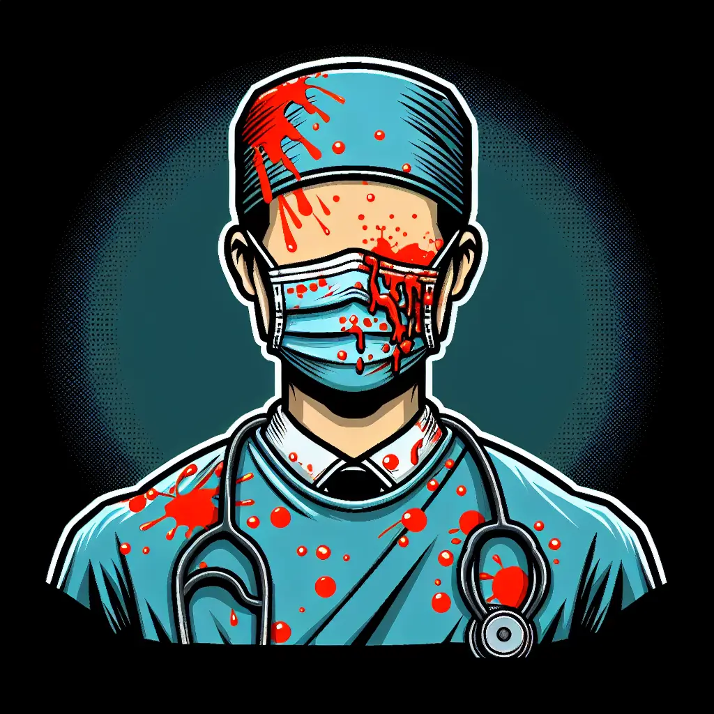 A screenshot of Free Avatar: Comic Book Style Surgeon Stick Figure