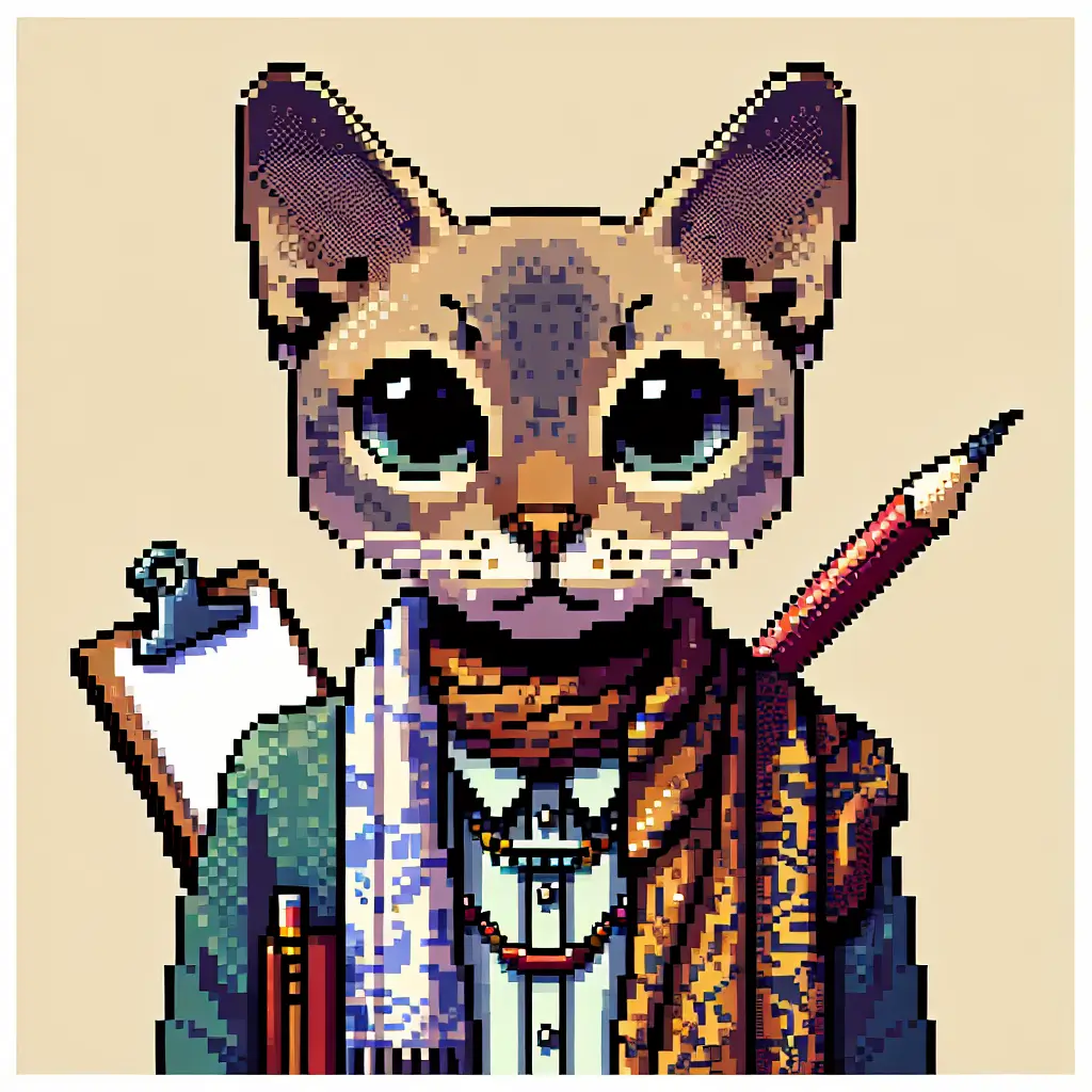 A screenshot of Free Avatar: Stylish Fashion Designer Cat