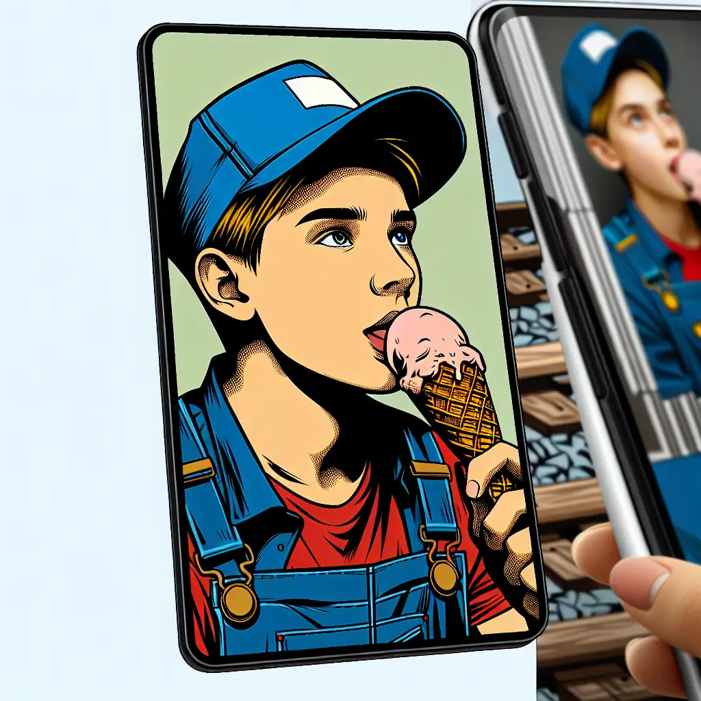 A screenshot of Free Avatar: Teenage Railroad Worker Eating Ice Cream