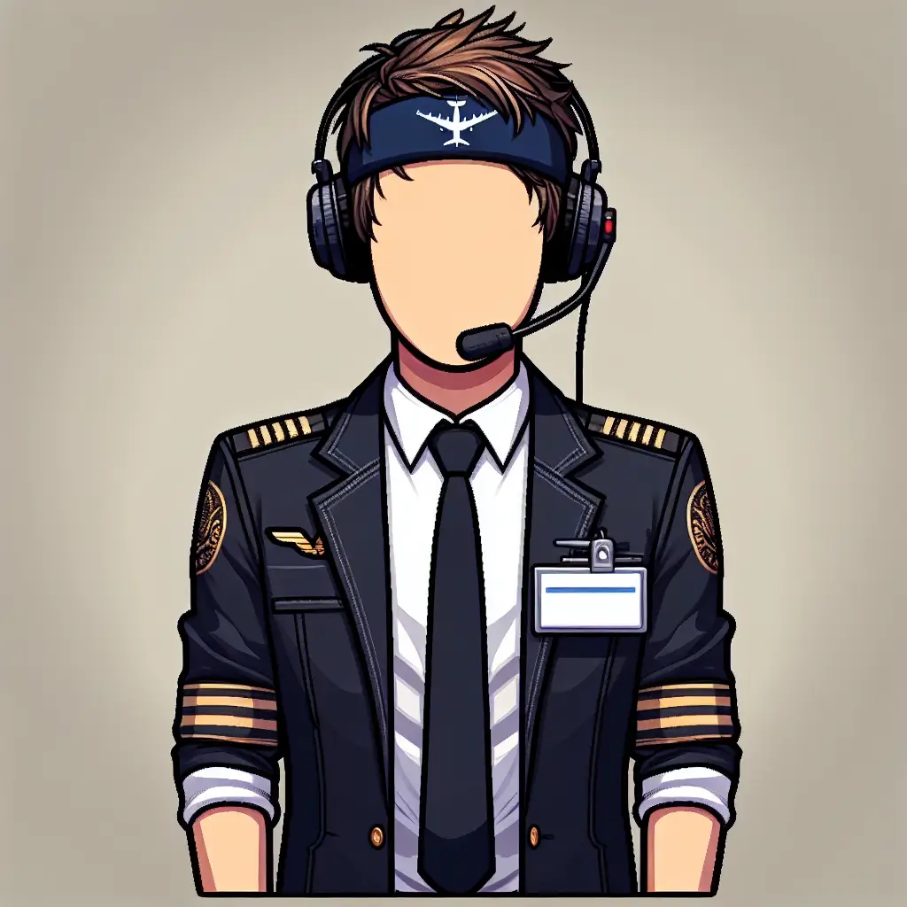 A screenshot of Free Avatar: Flight Attendant with Headworn Microphone