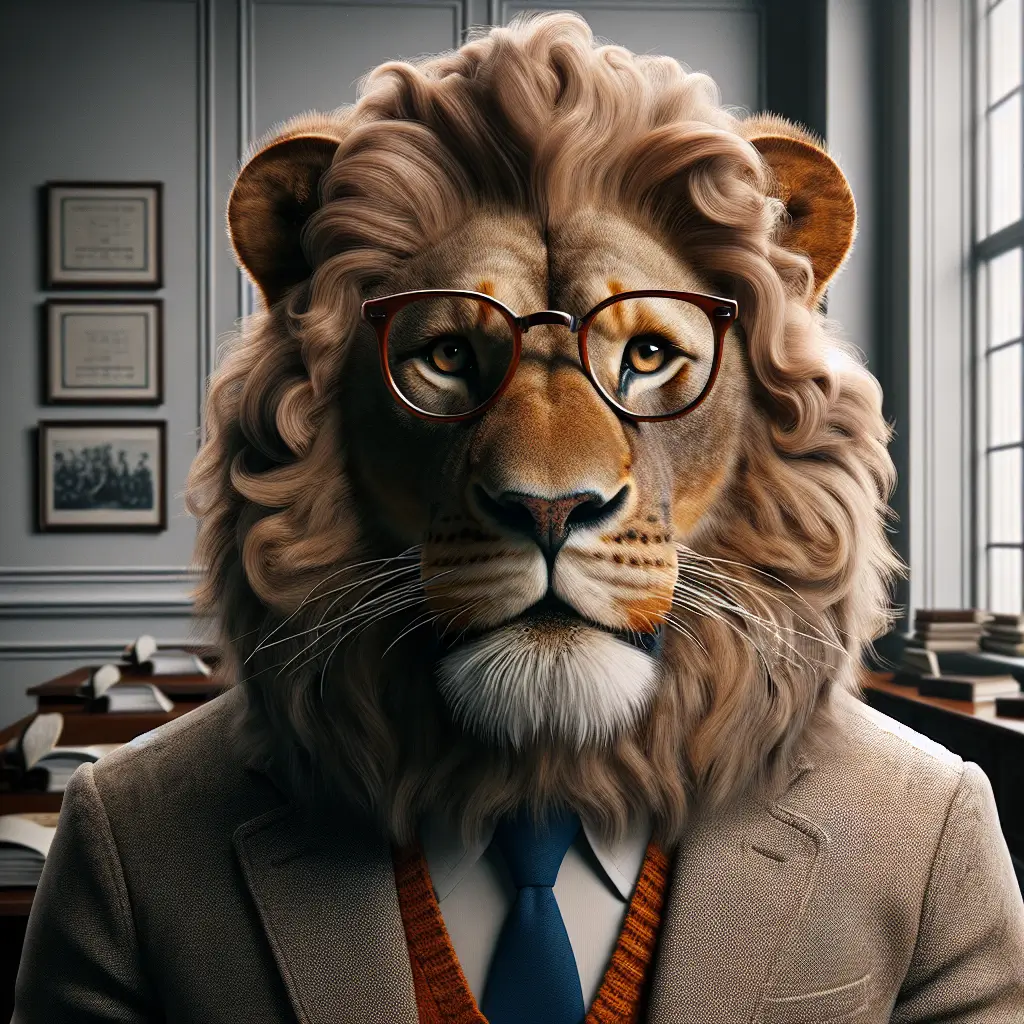 A screenshot of Free Avatar: Historian Lion AI Avatar