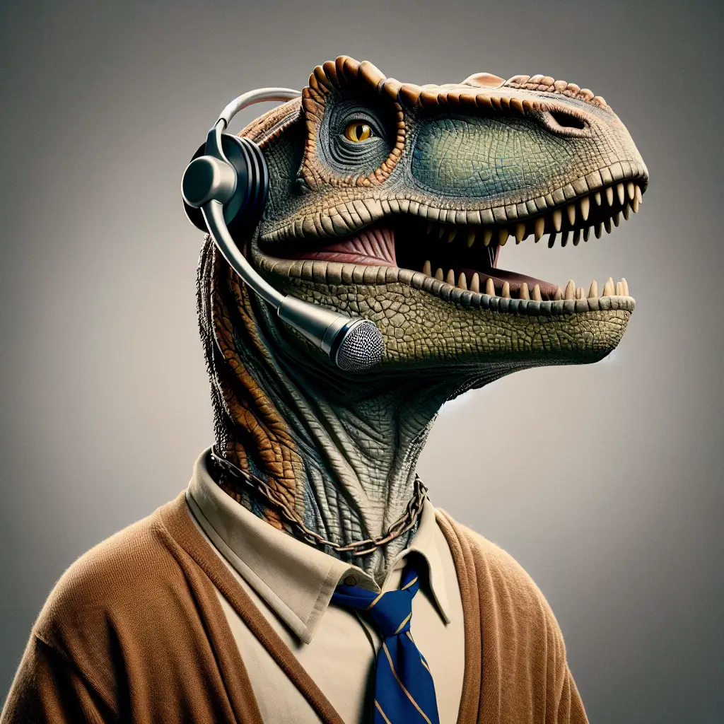 A screenshot of Free Avatar: Dinosaur Tour Guide with Headworn Microphone