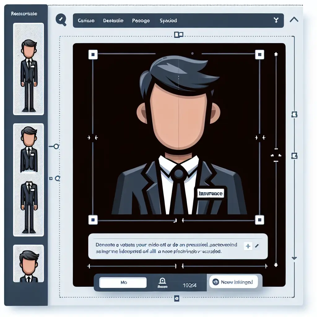 A screenshot of Free Avatar: Insurance Agent Stick Figure