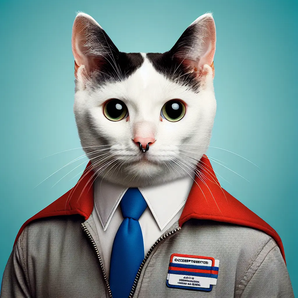 A screenshot of Free Avatar: Superhero Cat Occupational Therapist