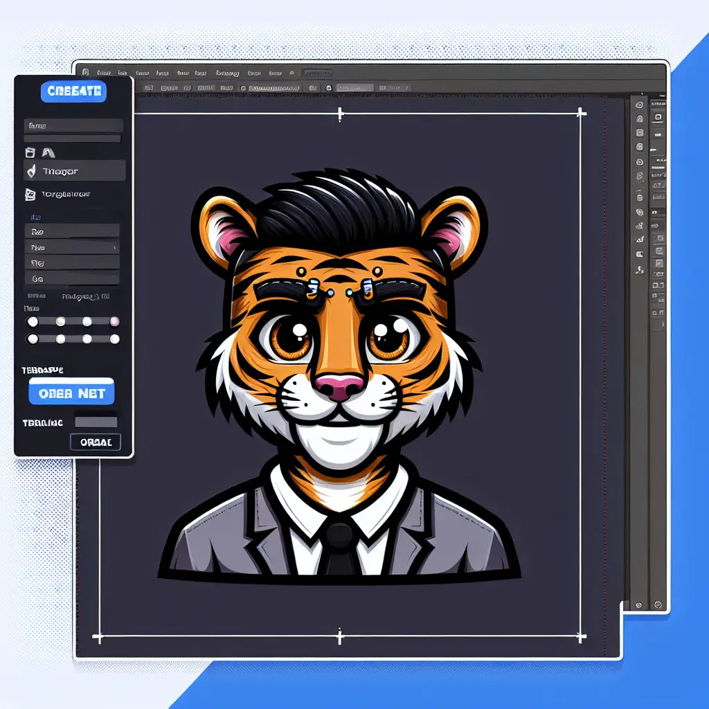 A screenshot of Free Avatar: Professional Tiger Substance Abuse Counselor with Eyebrow Piercing