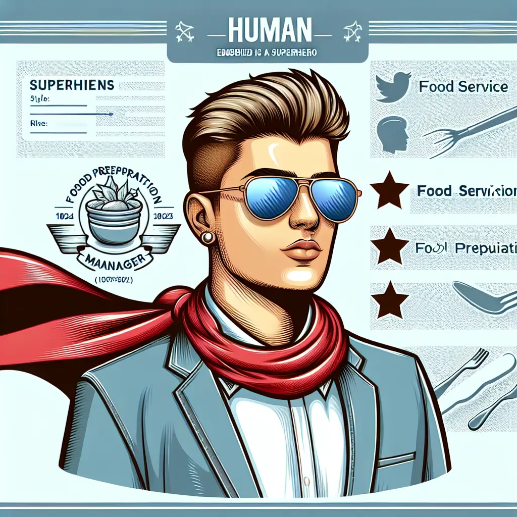 A screenshot of Free Avatar: Superhero Food Service Manager with Fashionable Sunglasses