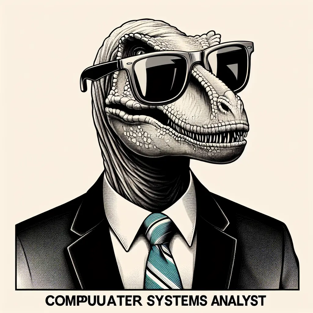 A screenshot of Free Avatar: Dinosaur Computer Systems Analyst