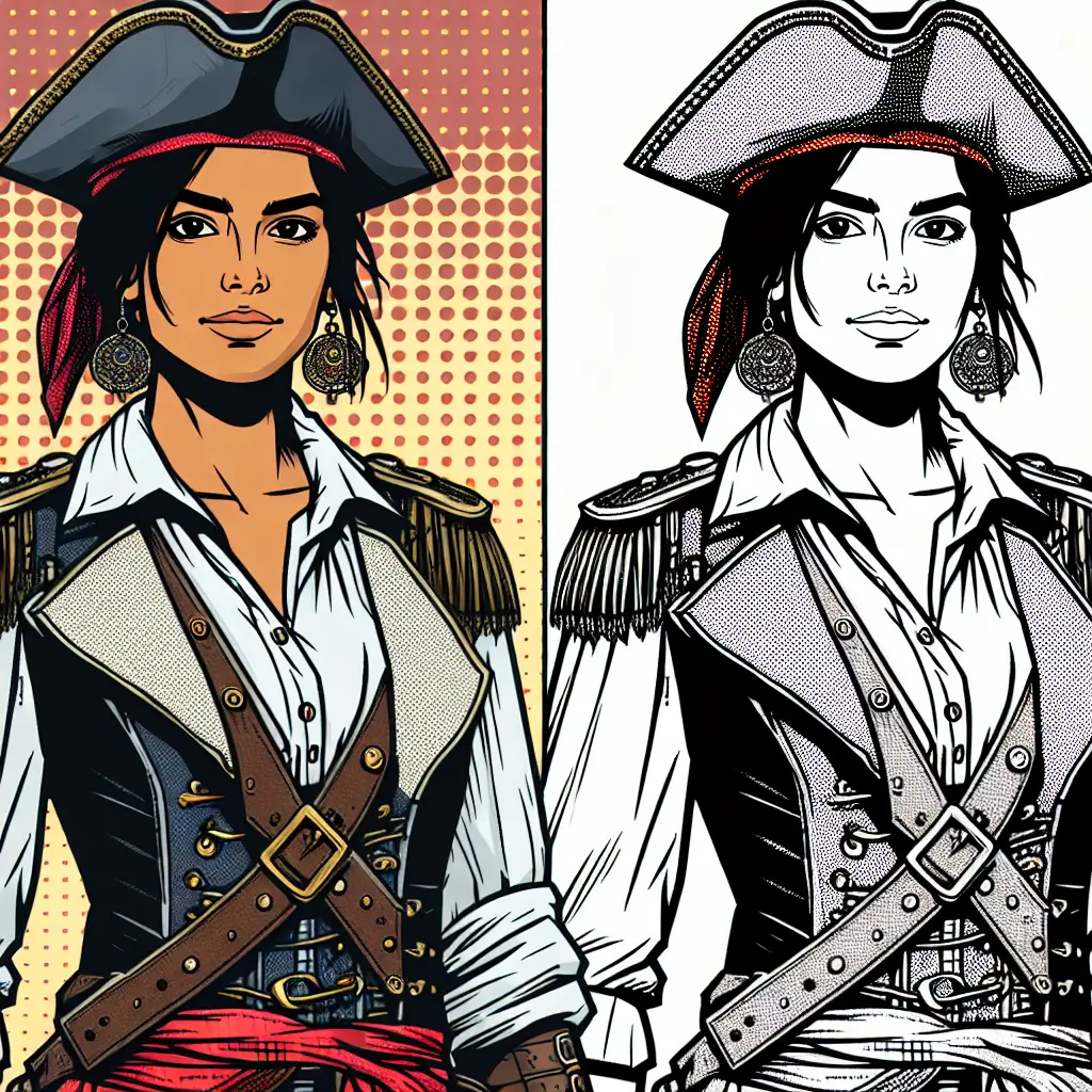 A screenshot of Free Avatar: Pirate Social Worker Comic Style Avatar