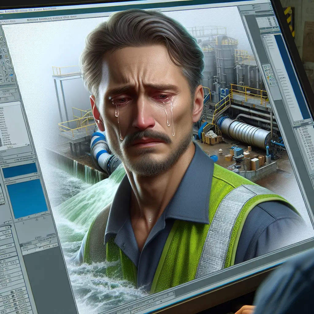 A screenshot of Free Avatar: Fantasy Sewage Treatment Plant Operator Crying