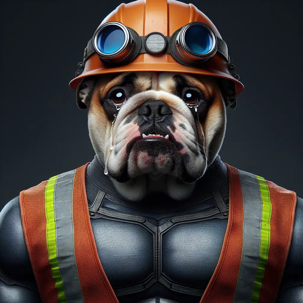 A screenshot of Free Avatar: Crying Bulldog Superhero with Railroad Worker Attributes