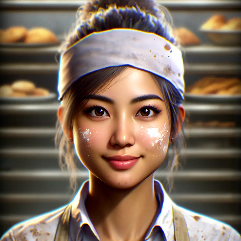 A screenshot of Free Avatar: South Asian Female Baker AI Avatar