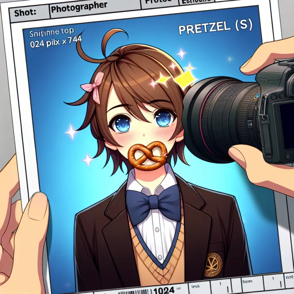 A screenshot of Free Avatar: Anime Styled Photographer Avatar with Food Over Face