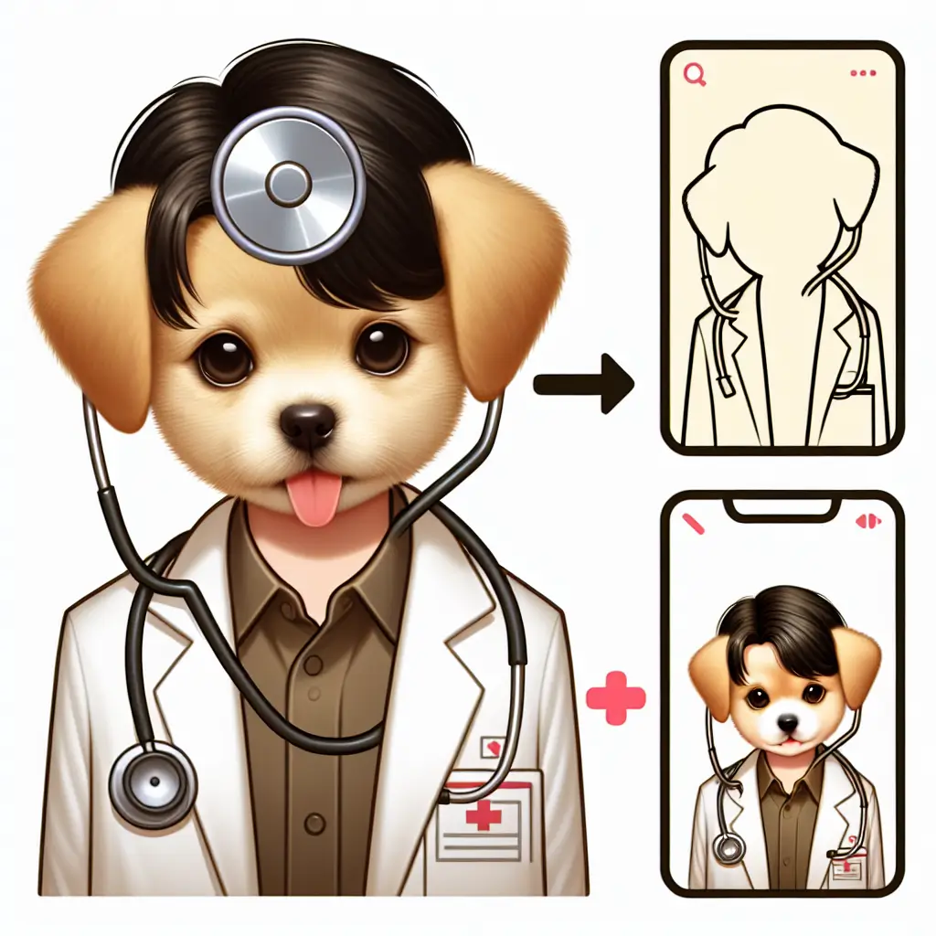 A screenshot of Free Avatar: K-Pop Style Veterinarian Puppy