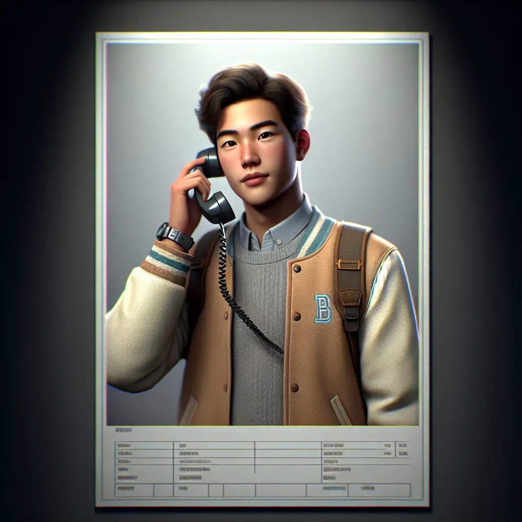 A screenshot of Free Avatar: Asian High School Student Photographer AI Avatar