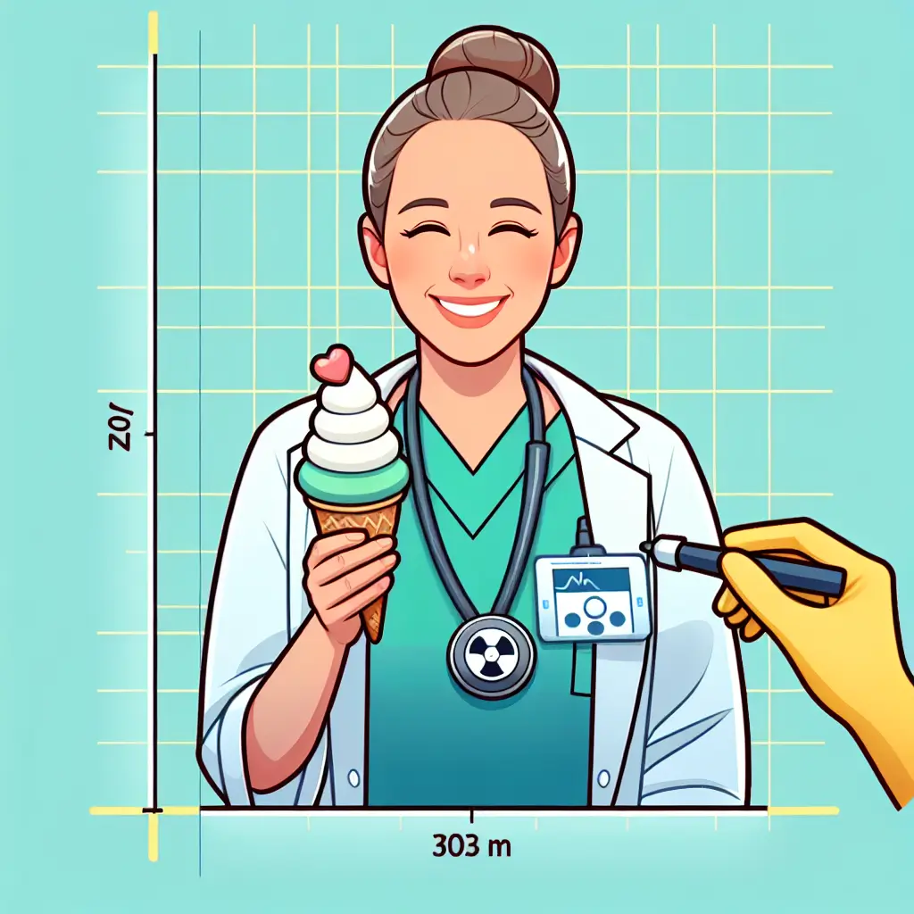 A screenshot of Free Avatar: Radiologic Technologist Enjoying Ice Cream