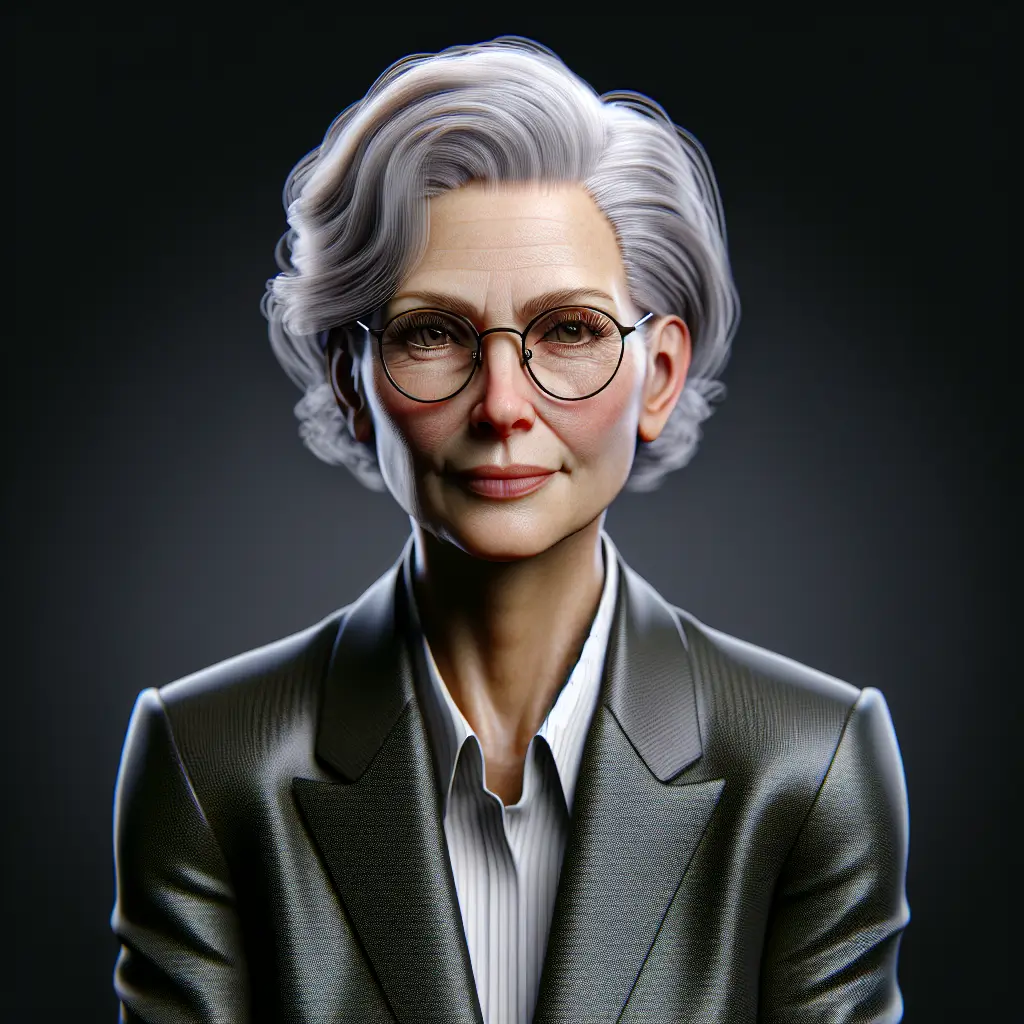 A screenshot of Free Avatar: Wise IT Manager Elderly Woman