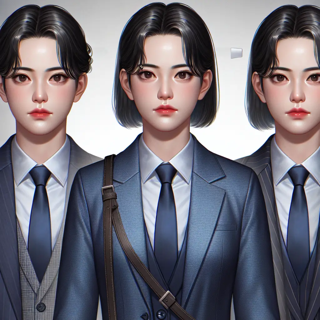 A screenshot of Free Avatar: Korean Pop Style Accountant Avatar