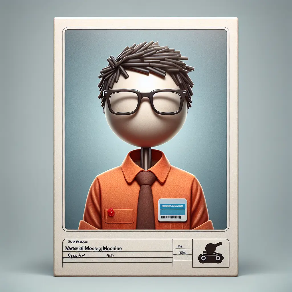 A screenshot of Free Avatar: Realistic Stick Figure Material Moving Machine Operator with Glasses