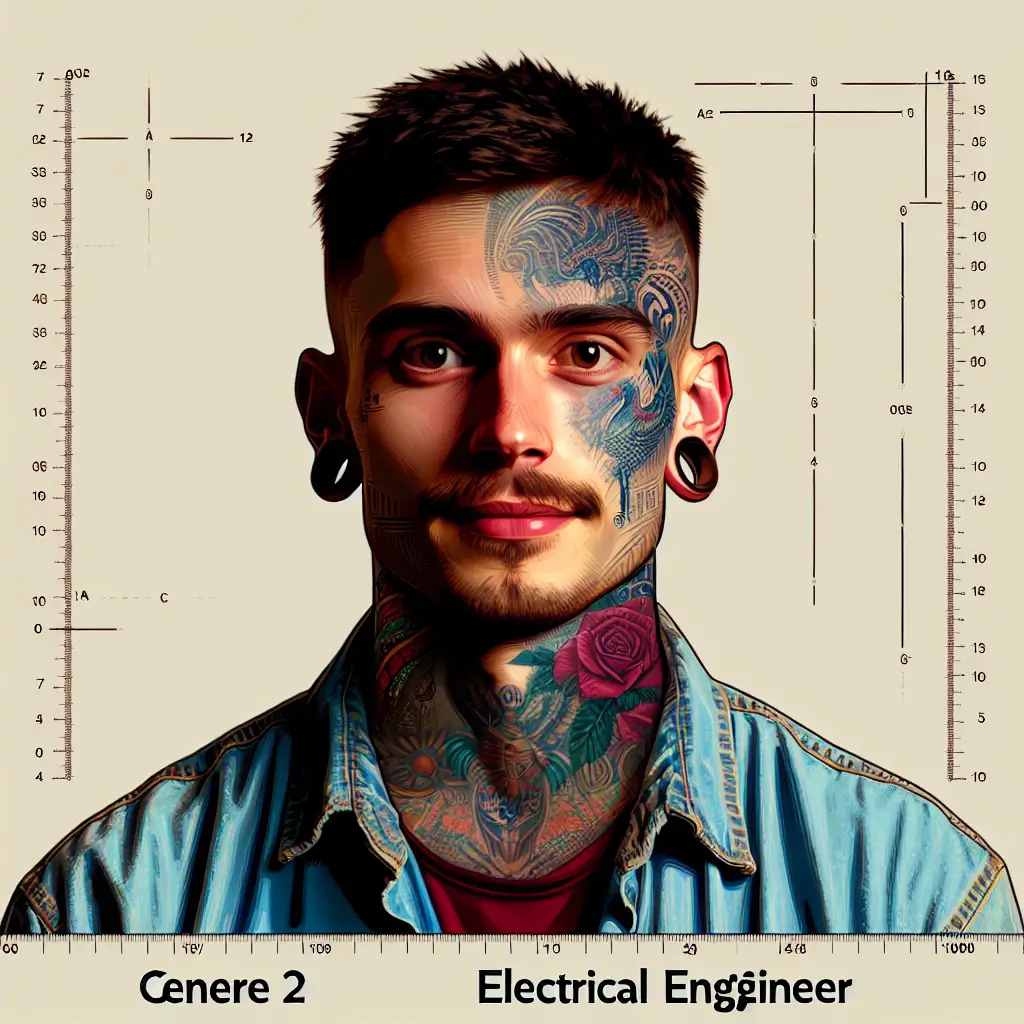 A screenshot of Free Avatar: AI Generated Painted Style Avatar of Adult Electrical Engineer