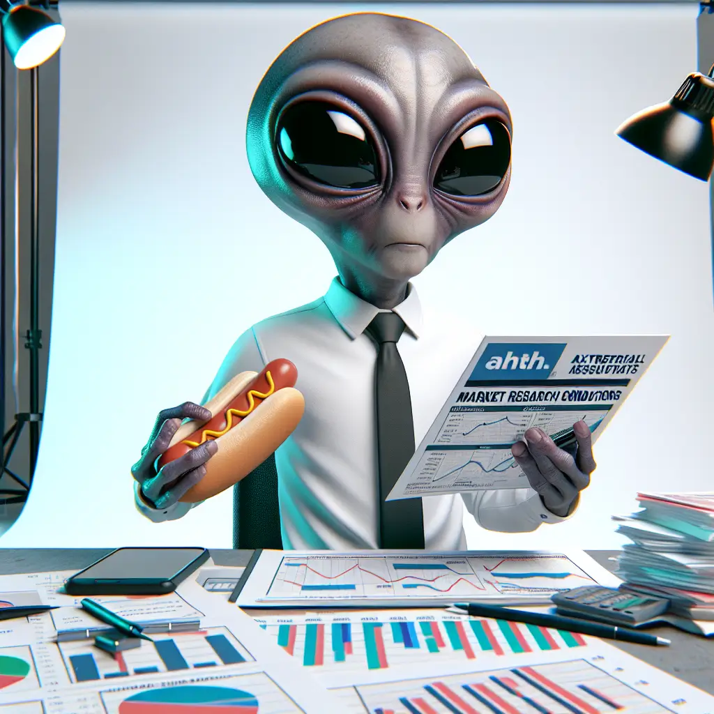 A screenshot of Free Avatar: Alien Market Research Analyst with Hotdog