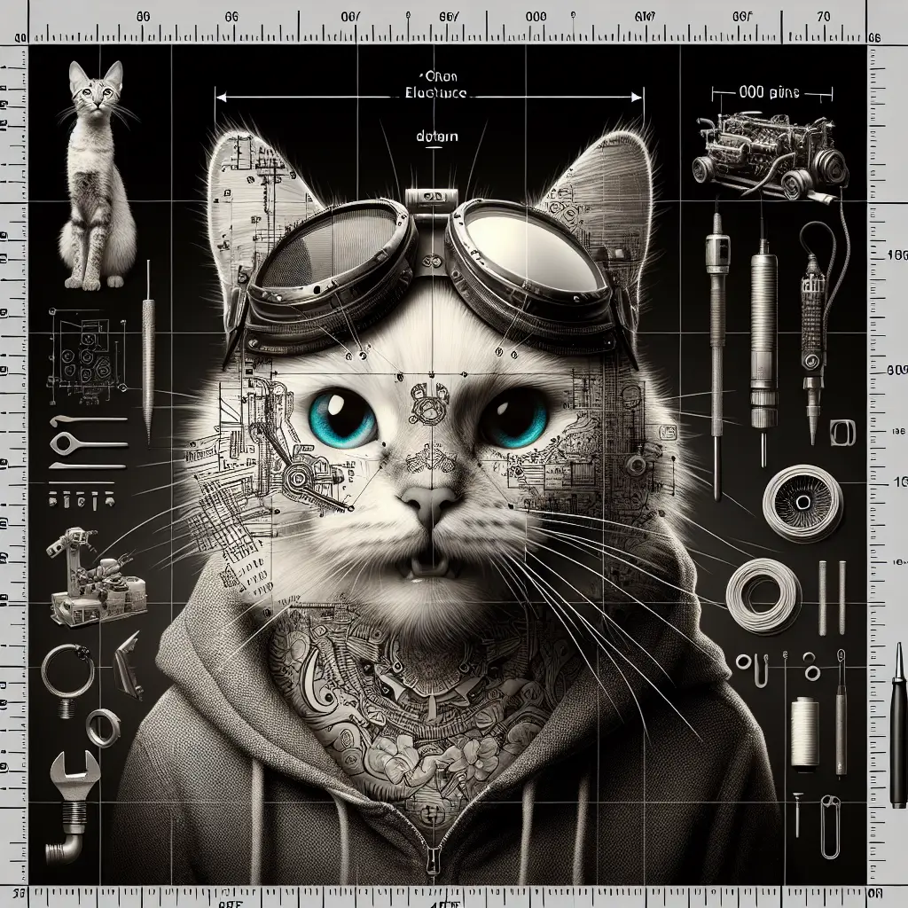 A screenshot of Free Avatar: AI Generated Cat Electrical Engineer Avatar