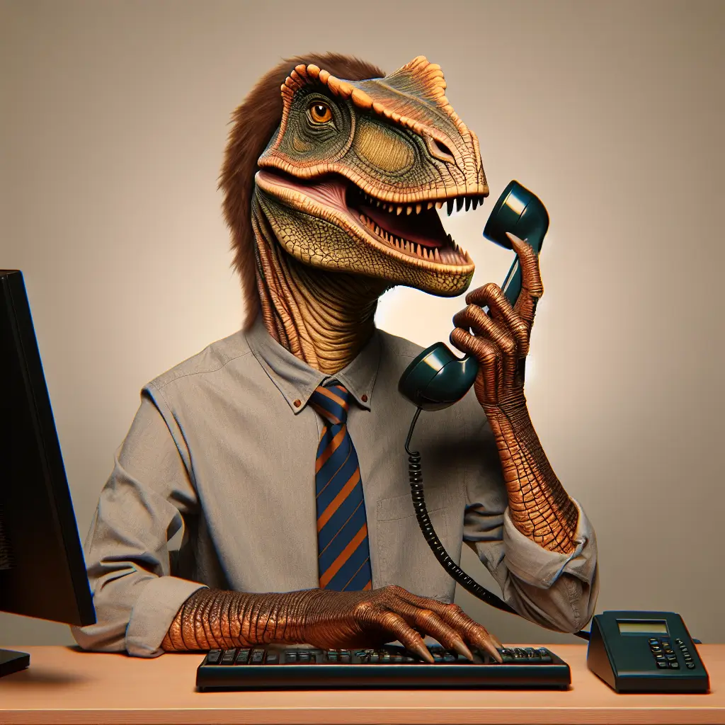 A screenshot of Free Avatar: Dinosaur Computer Systems Analyst