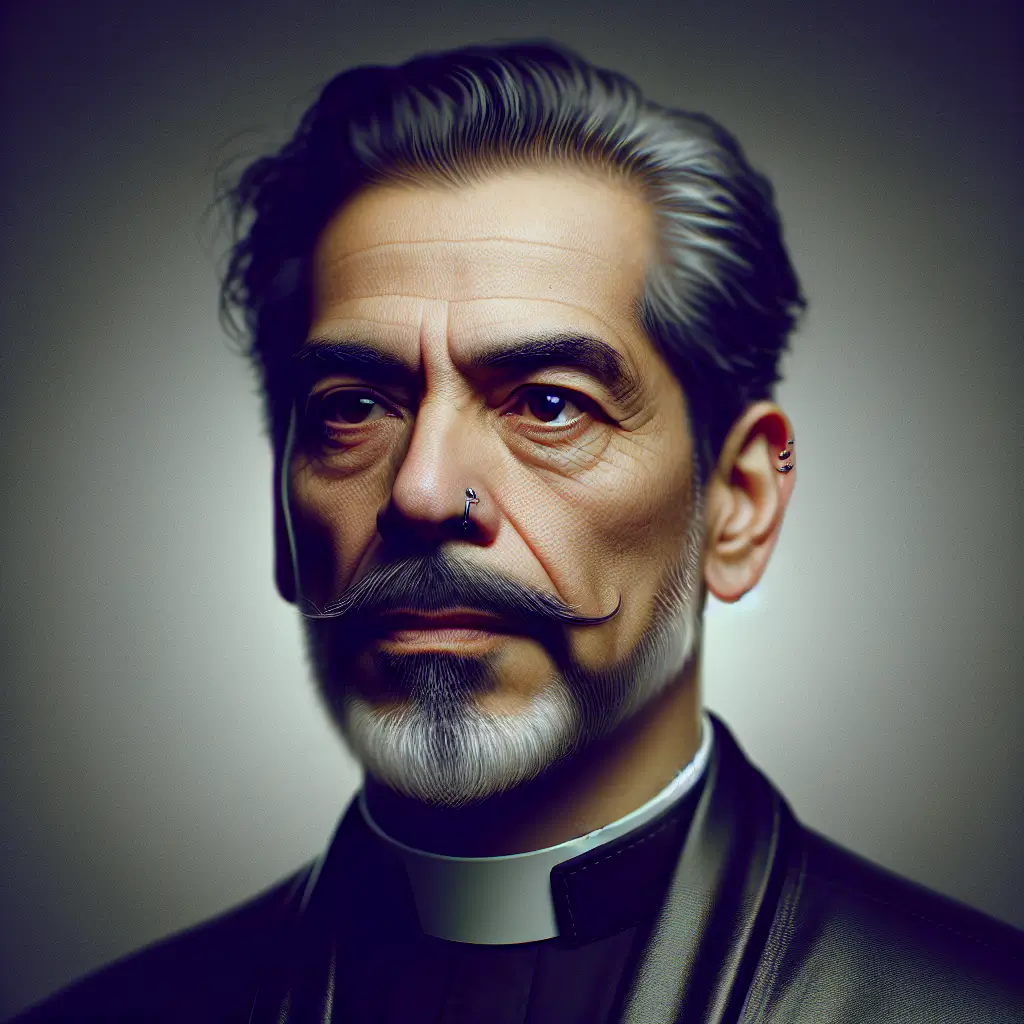 A screenshot of Free Avatar: Hispanic Clergyman AI Avatar