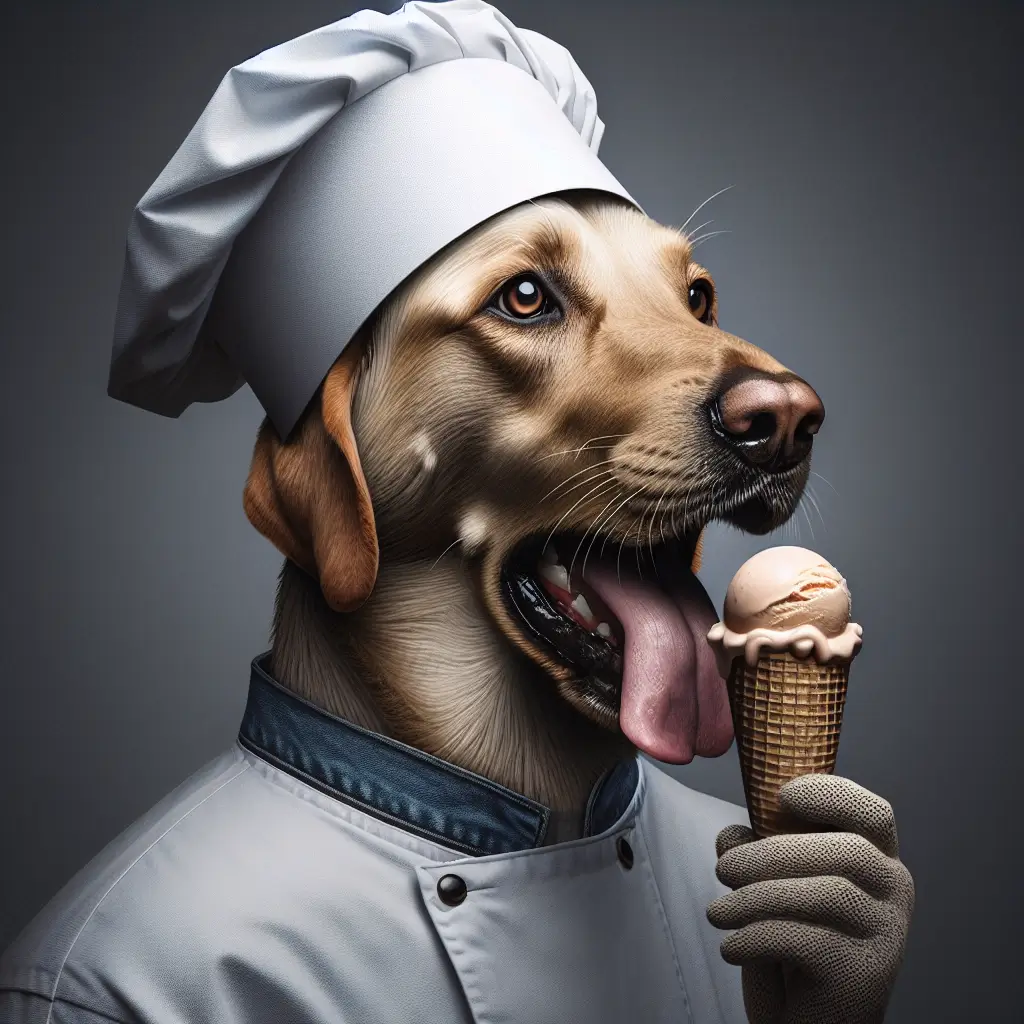 A screenshot of Free Avatar: Dog Baker Eating Ice Cream