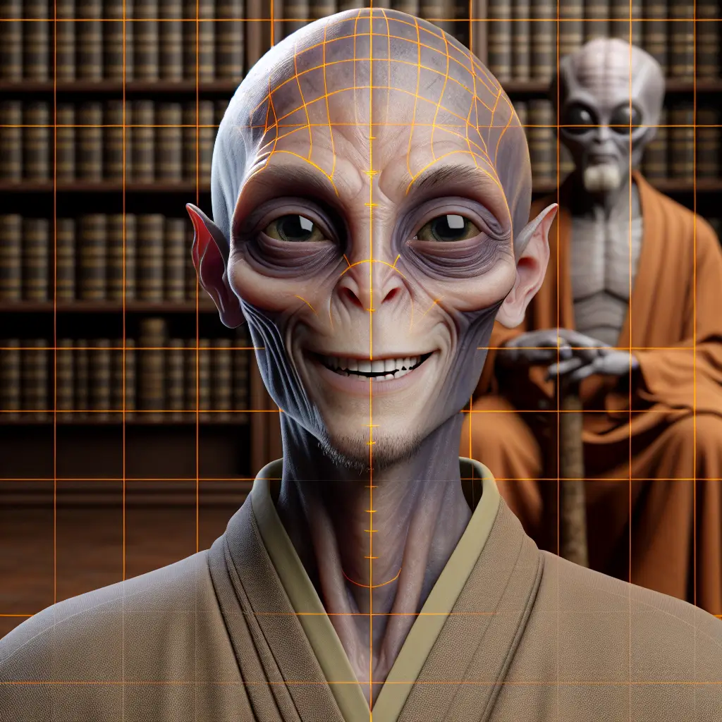 A screenshot of Free Avatar: Alien Philosopher AI Generated Avatar