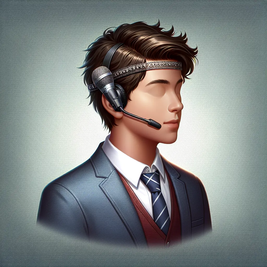 A screenshot of Free Avatar: High School Archivist with Boyband Microphone