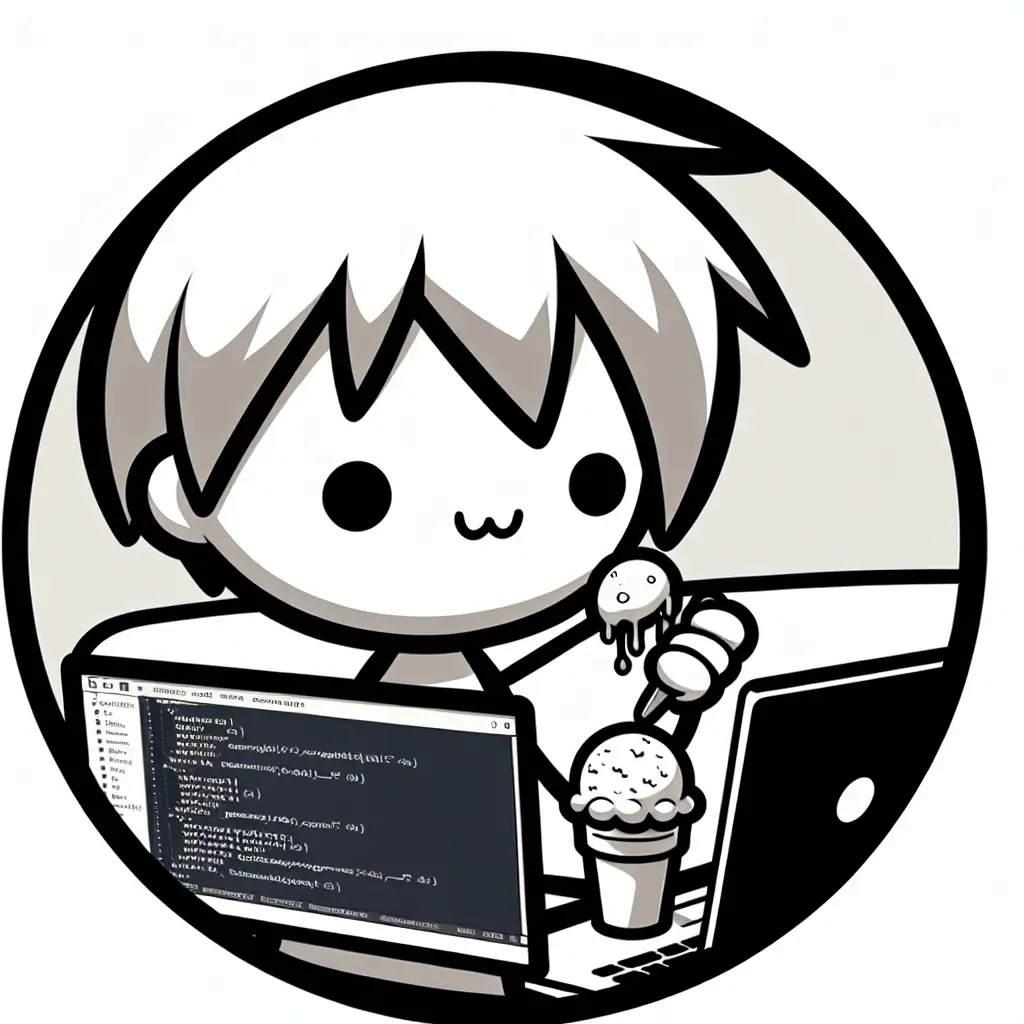 A screenshot of Free Avatar: AI Generated Stick Figure Anime Developer with Ice Cream