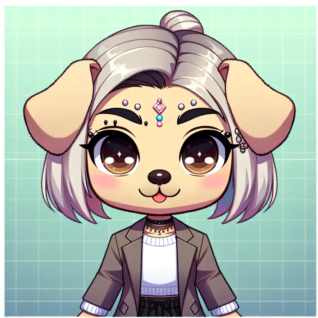 A screenshot of Free Avatar: Fashion Designer Puppy Anime Avatar