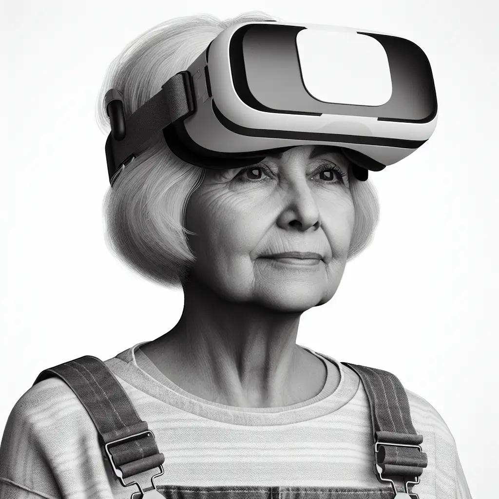 A screenshot of Free Avatar: Elderly Hispanic Woman Interior Designer AI Avatar