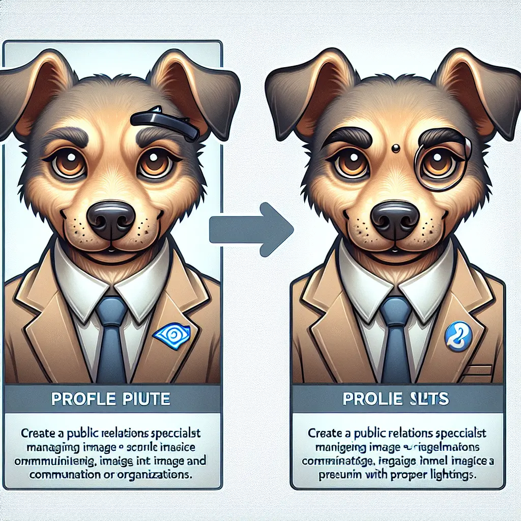 A screenshot of Free Avatar: AI Generated PR Specialist Cartoon Dog