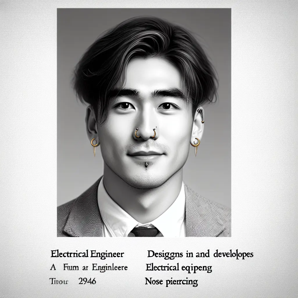 A screenshot of Free Avatar: K-pop Style Electrical Engineer with Nose Piercing