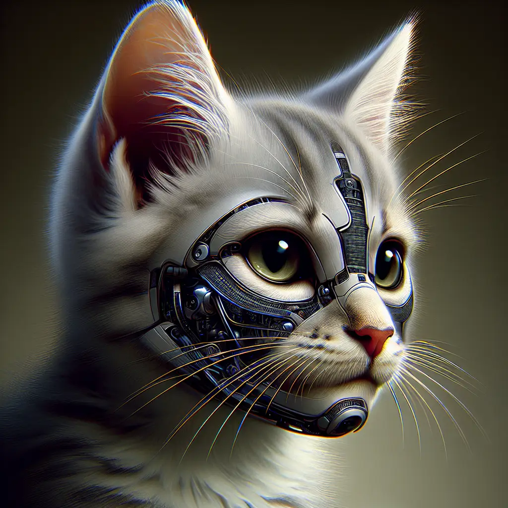 A screenshot of Free Avatar: Mechanical Engineer Kitten with Nose Piercing