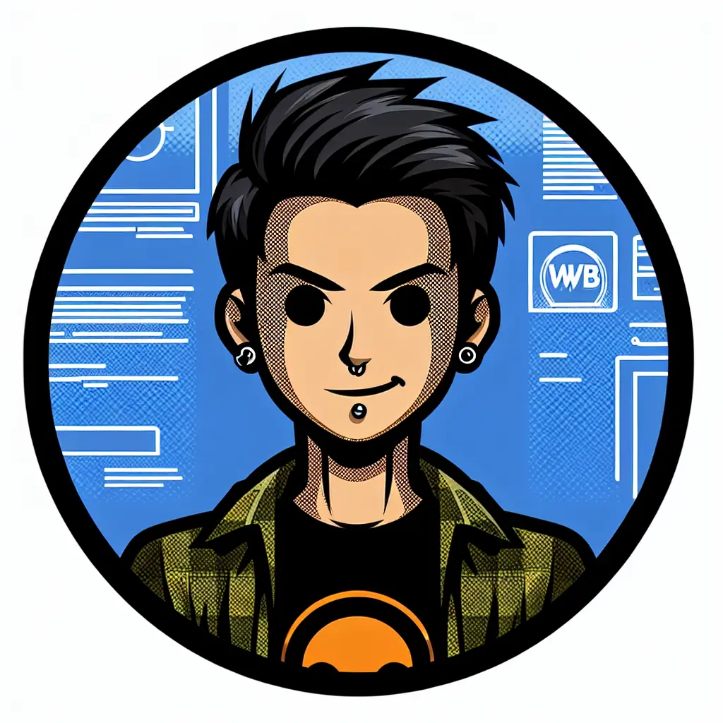 A screenshot of Free Avatar: Web Developer Stick Figure Comic Style Avatar