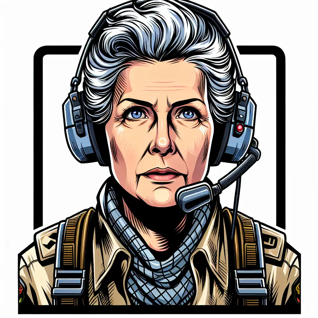 A screenshot of Free Avatar: Mechanical Engineer Grandma with Headphones