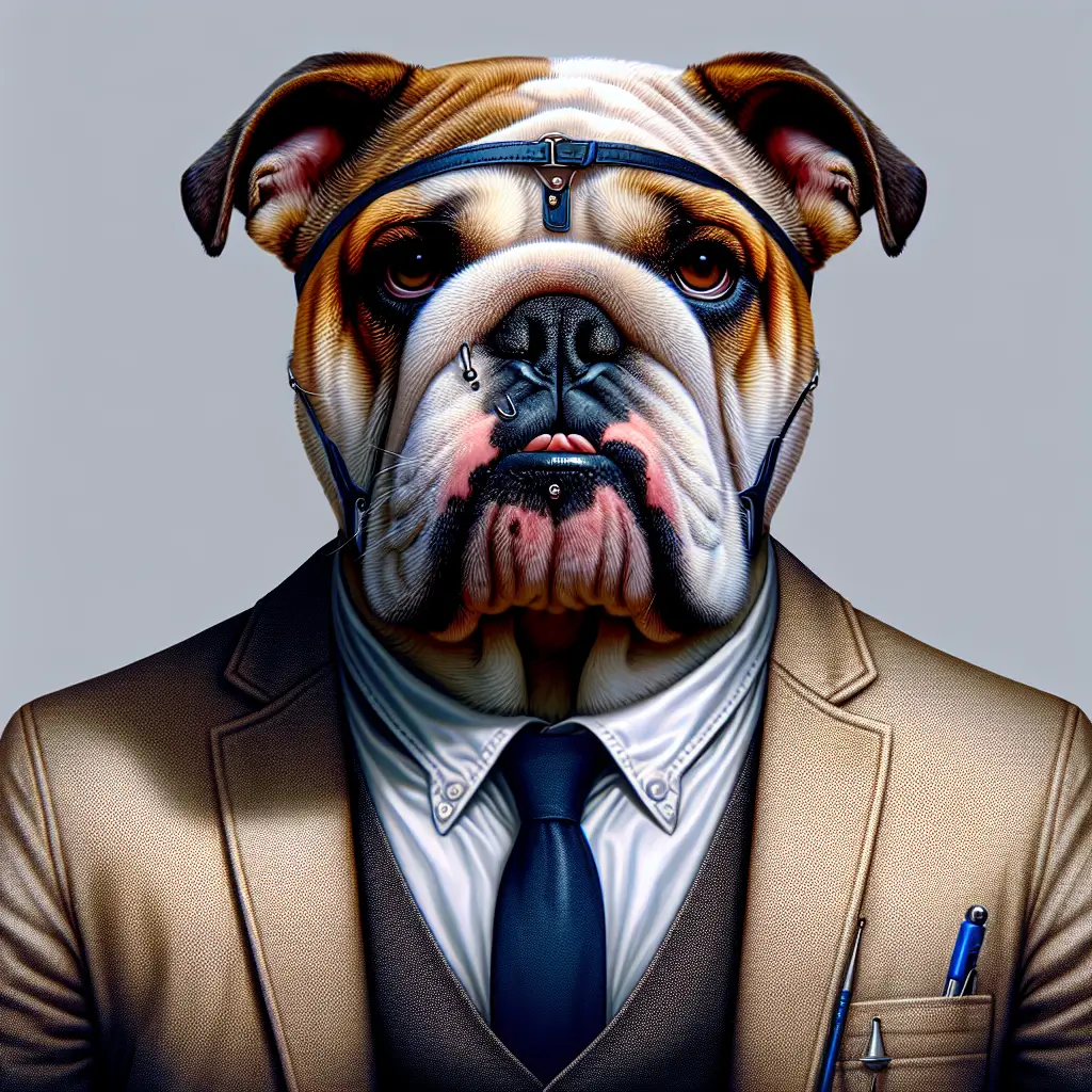 A screenshot of Free Avatar: Empathetic Occupational Therapist Bulldog with Eyebrow Piercing