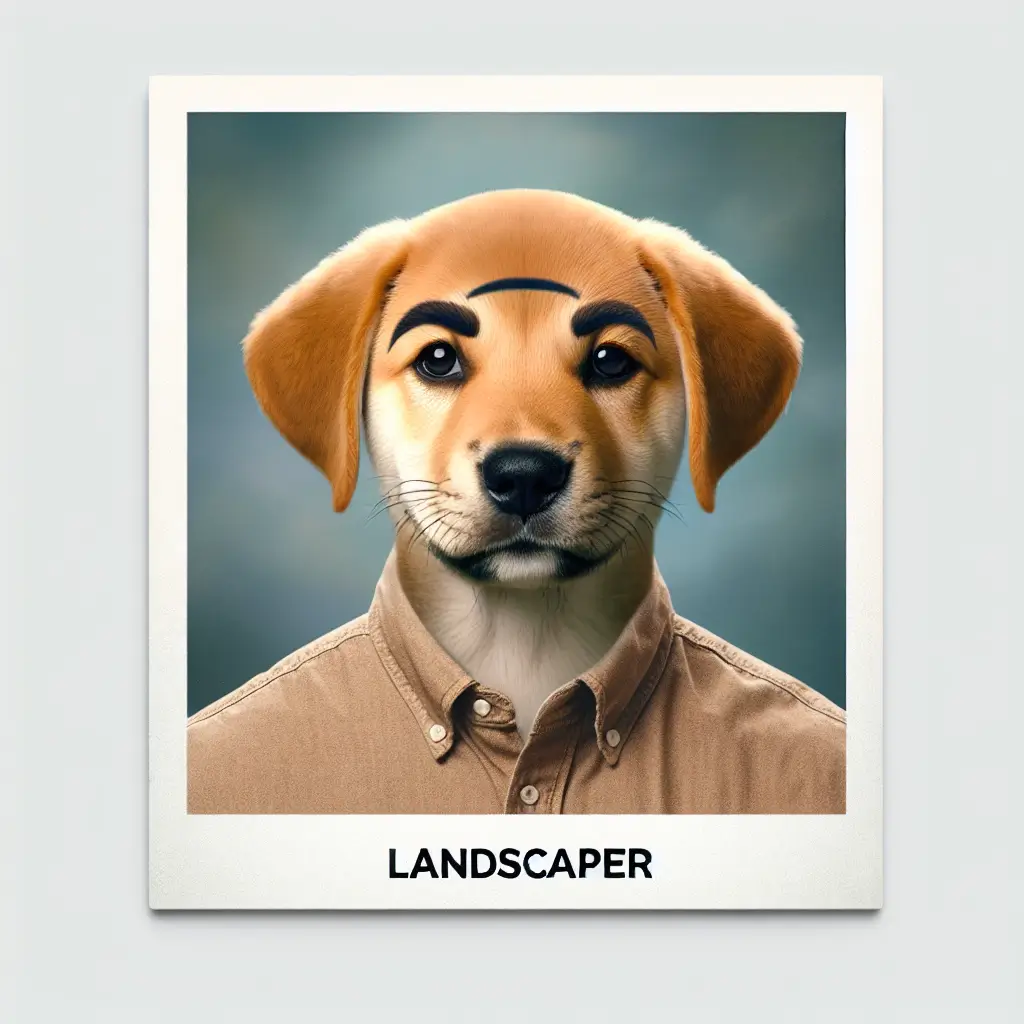 A screenshot of Free Avatar: Landscaper Puppy with Eyebrow Piercing