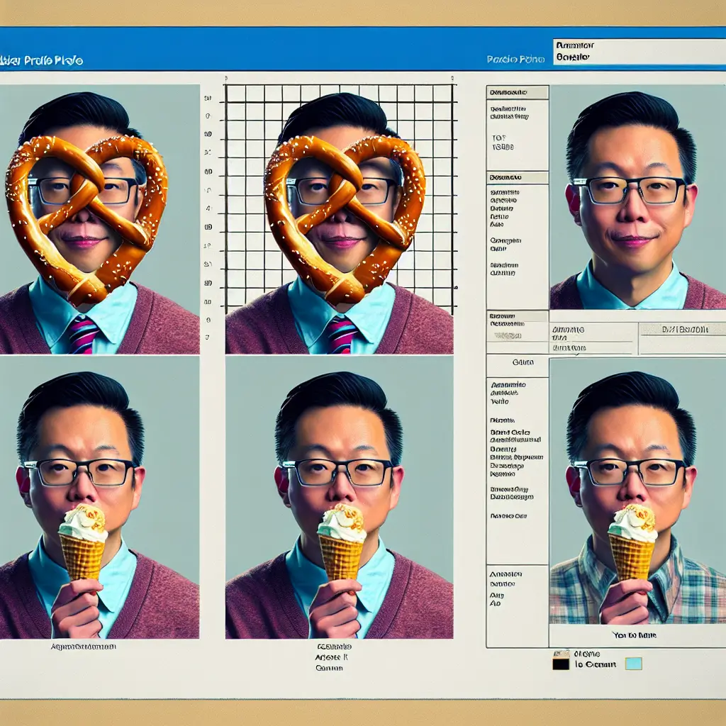 A screenshot of Free Avatar: Asian IT Manager with Ice Cream