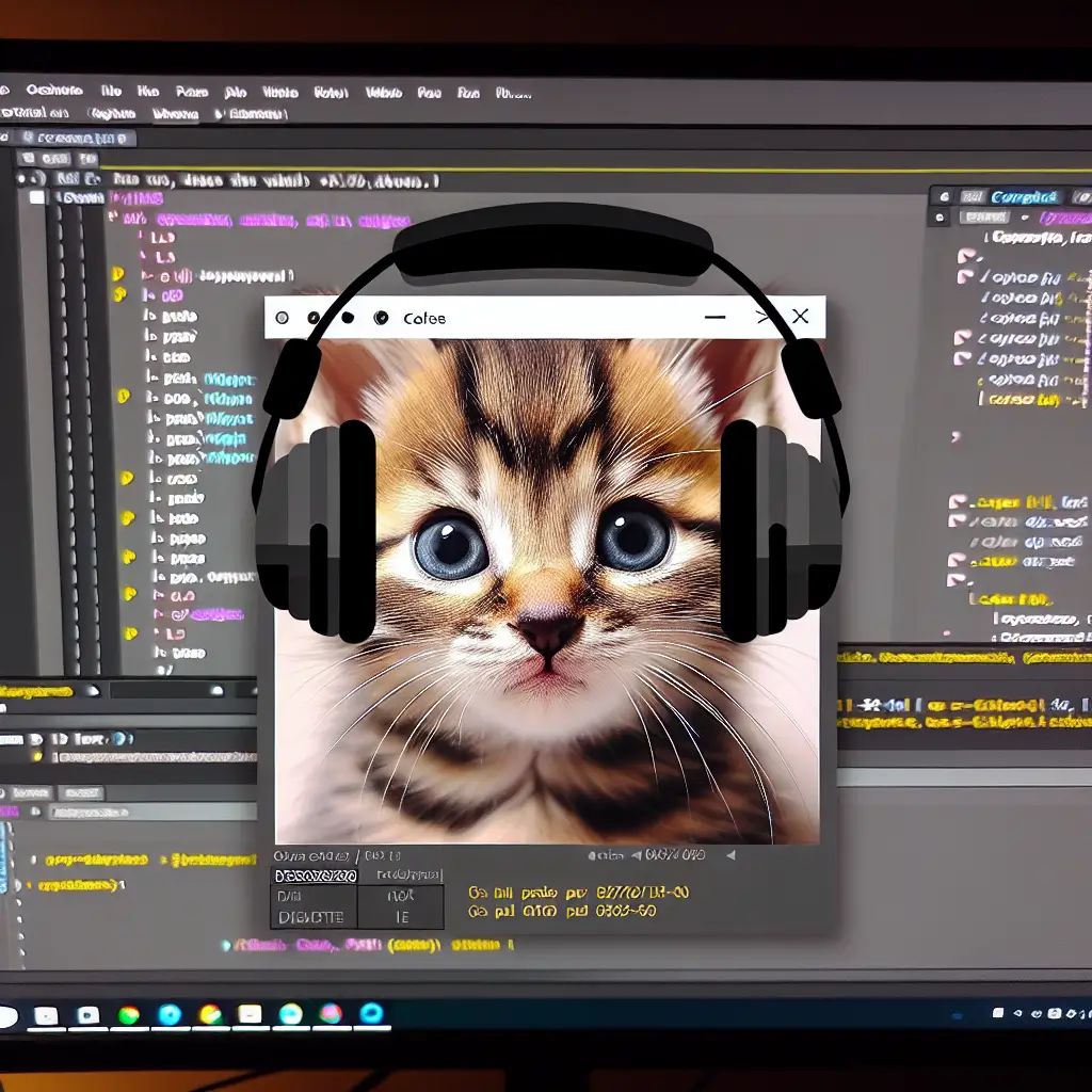 A screenshot of Free Avatar: K-Pop Inspired Web Developer Kitten