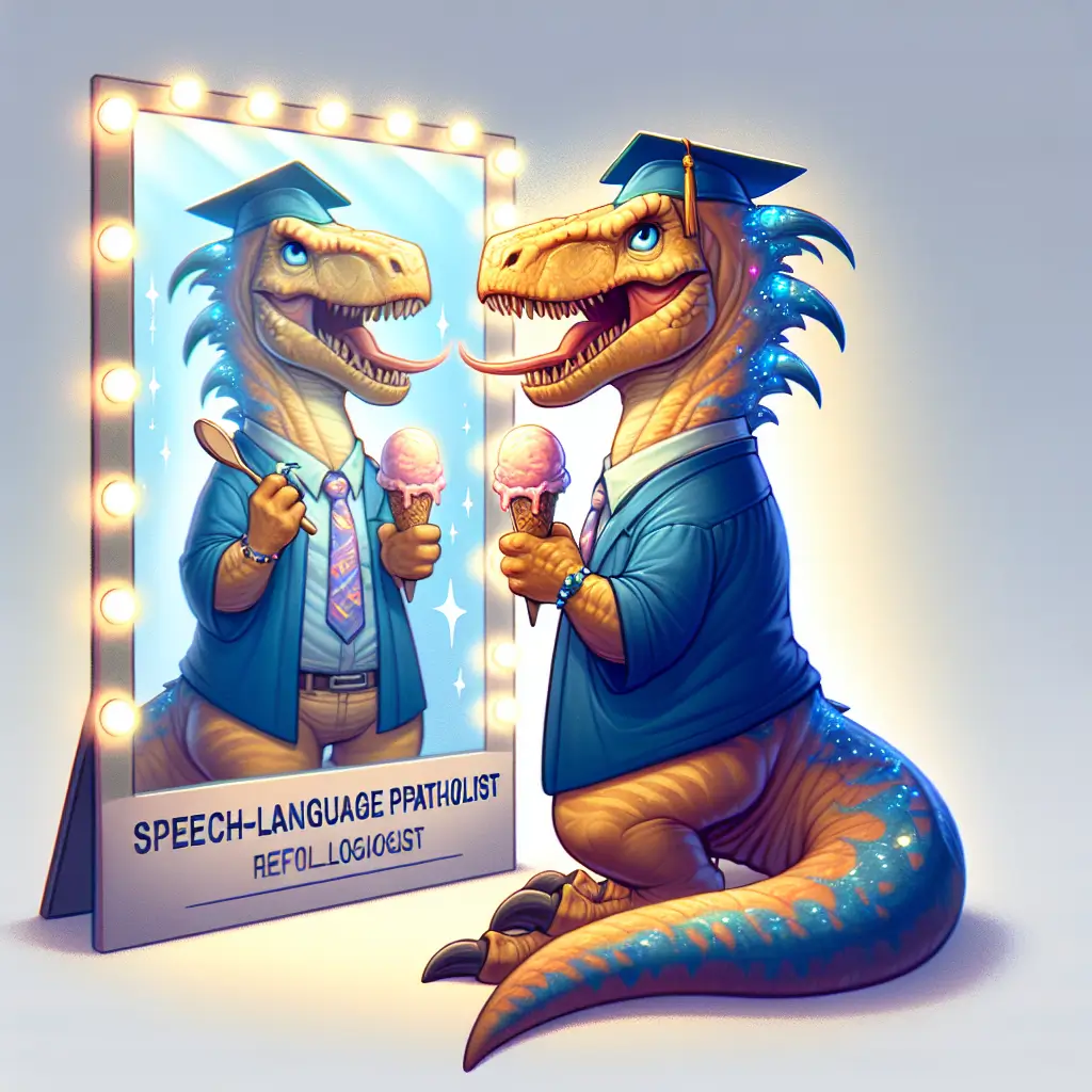 A screenshot of Free Avatar: Magical Dinosaur Enjoying Ice Cream