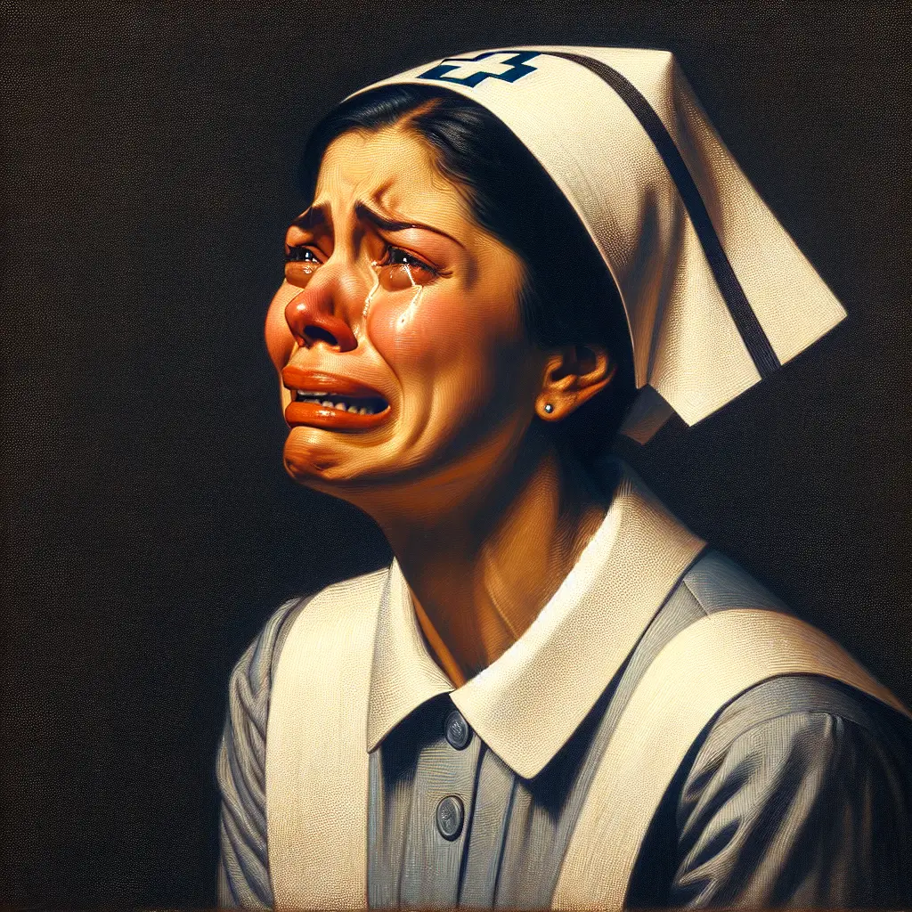 A screenshot of Free Avatar: Emotional Hispanic Nurse Practitioner