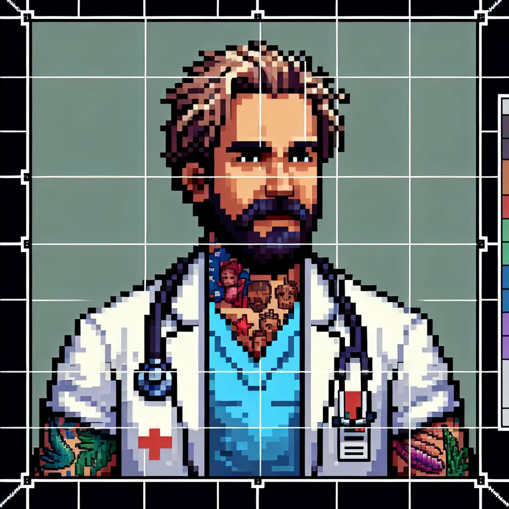 A screenshot of Free Avatar: Pediatrician Video Game Character