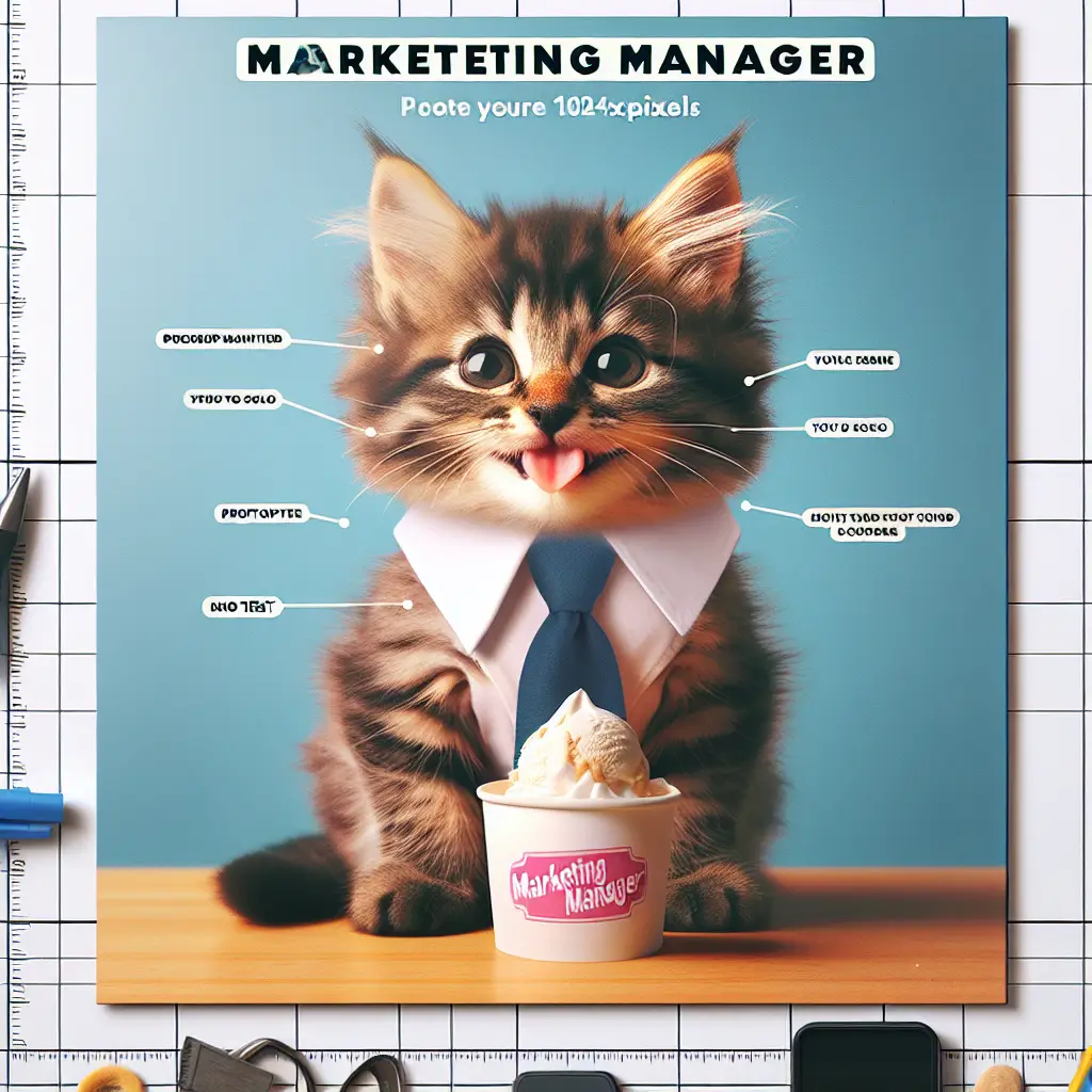 A screenshot of Free Avatar: Marketing Manager Kitten