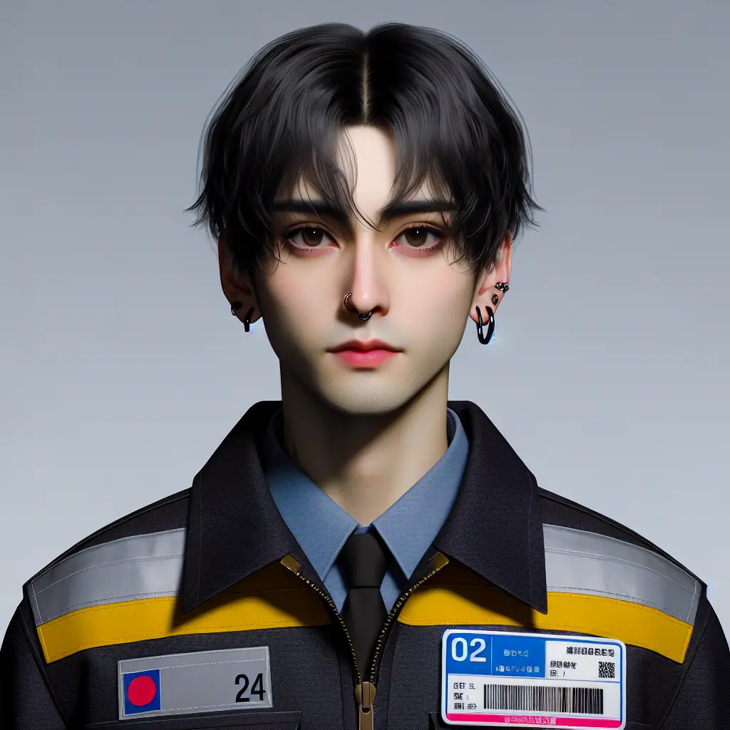 A screenshot of Free Avatar: K-Pop Style Janitor with Nose Piercing