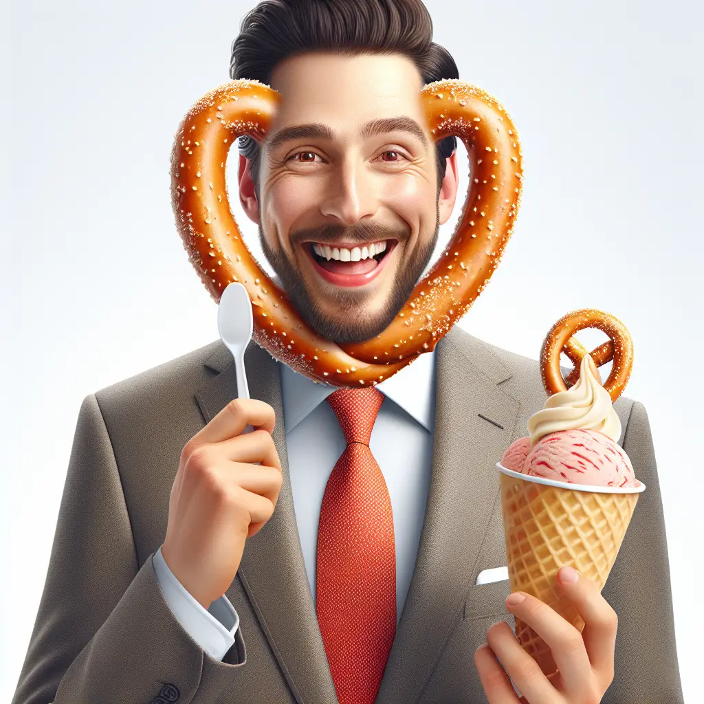 A screenshot of Free Avatar: Marketing Manager Enjoying Ice Cream