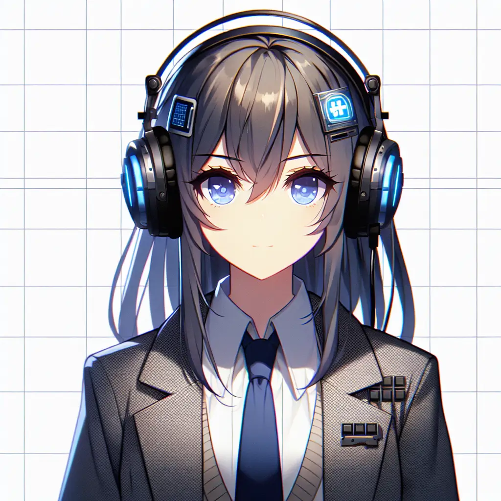 A screenshot of Free Avatar: Anime Style Video Game Accountant Avatar